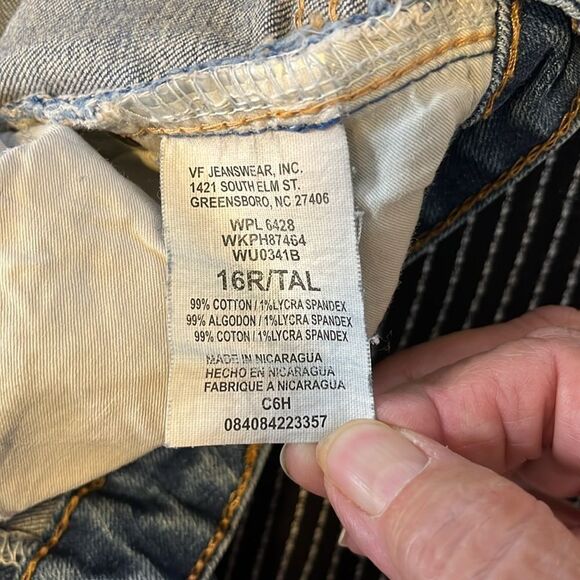 Aura By Wrangler Regular Rise Jeans Size 16R/TAL GUC Blue - Picture 5 of 7